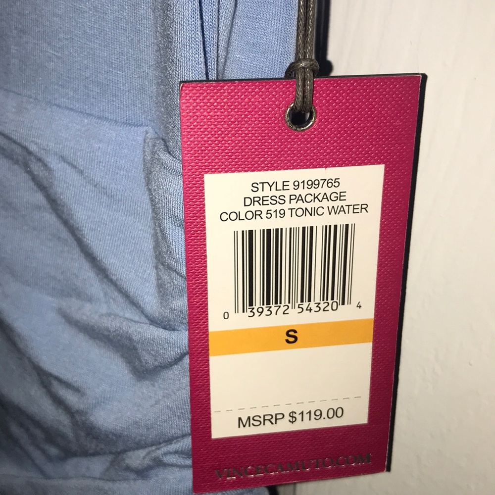 SOLD NWT Vince Camuto V Neck Maxi Dress S MSRP $119 Tonic Water Blue - Picture 6 of 11